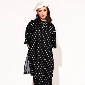 Dressed In LALA Leveled Up Polka Dot Ribbed Playsuit Top